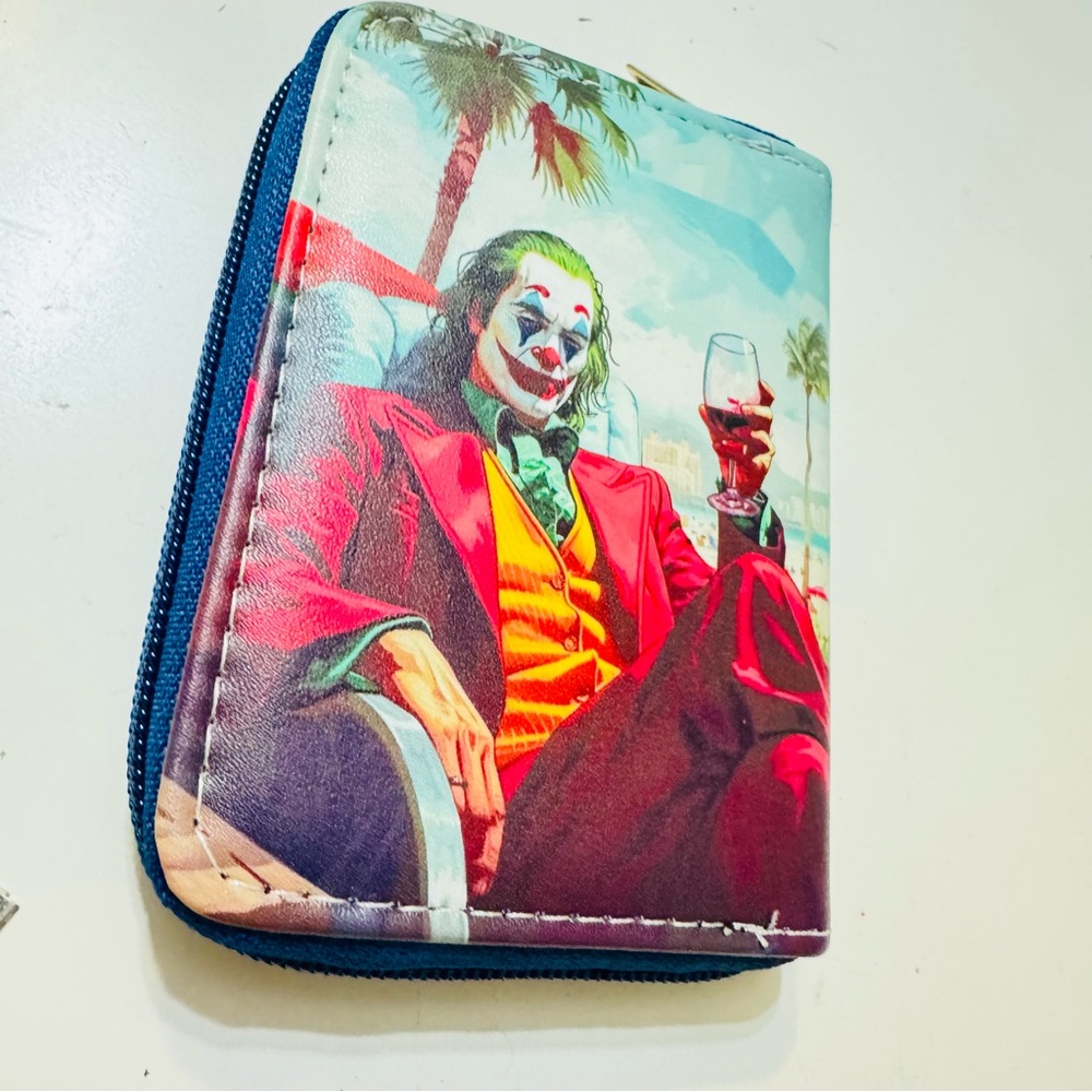 Colorful Joker Print Men's Wallet